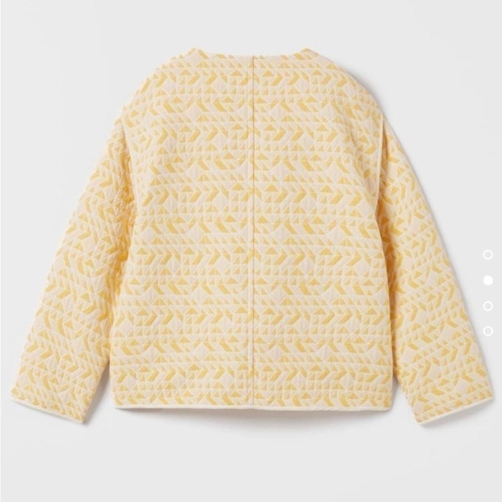 Zara Light Yellow Patterned Jacket - image 2